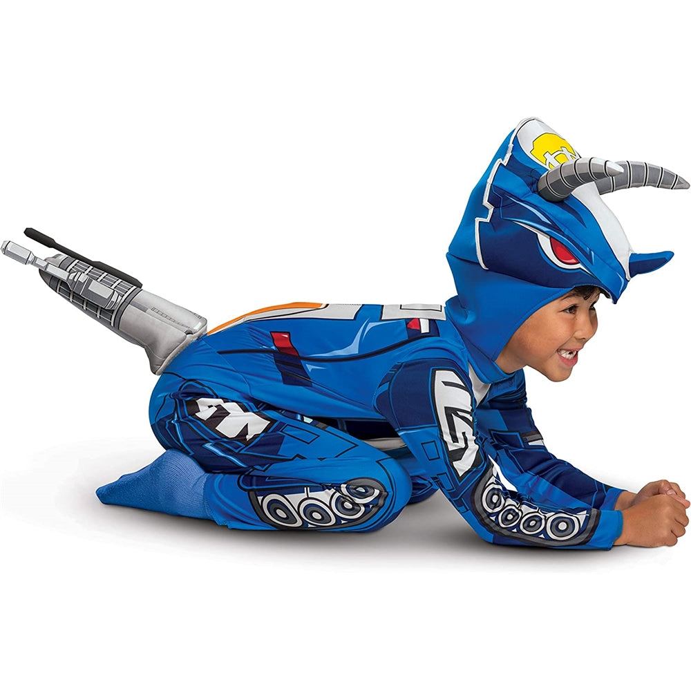 Disfraces de Triceratops para niños azul talla S