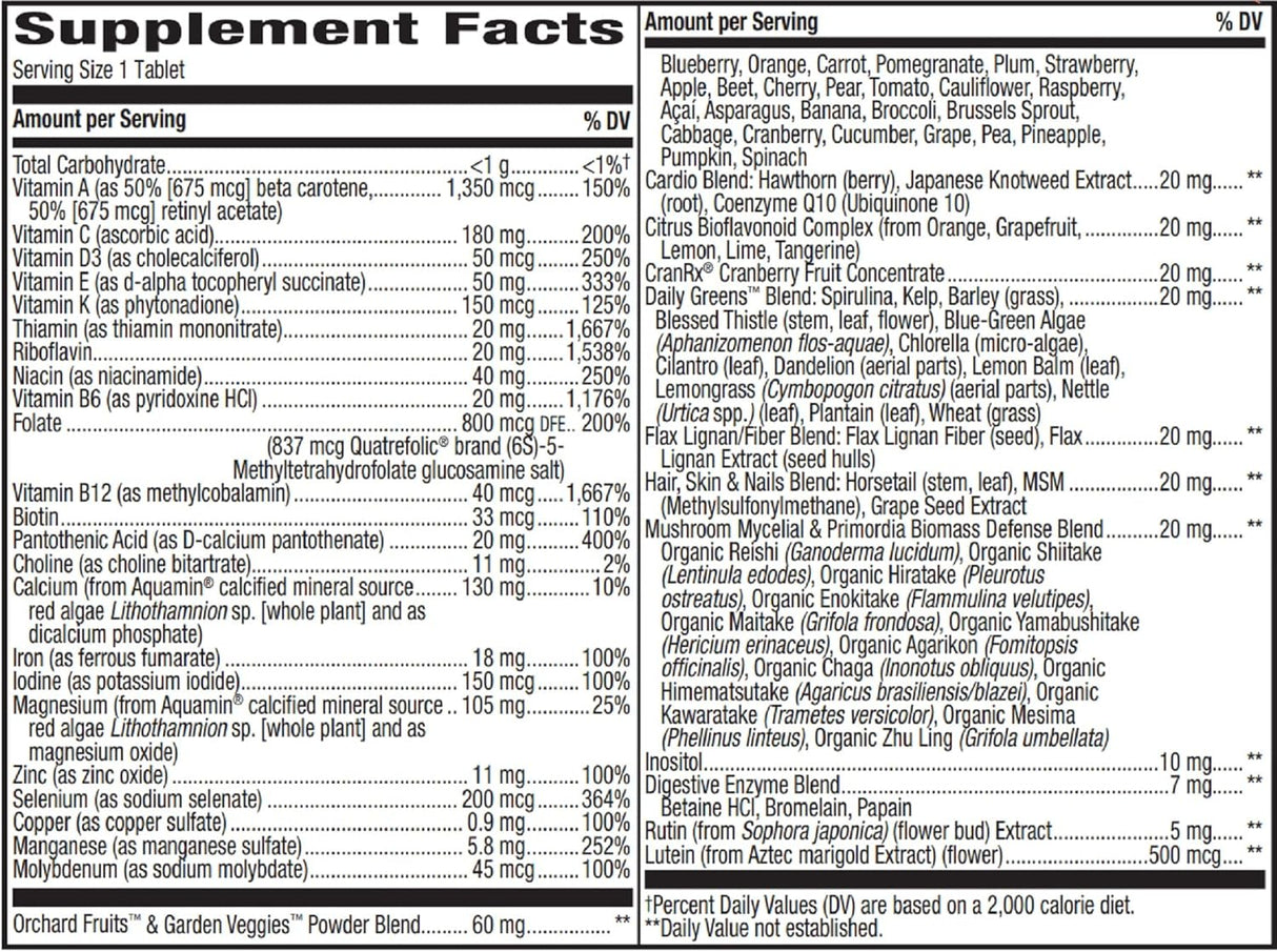 Suplementos Alive! Multivitamínico de ultra potencia 60 tab