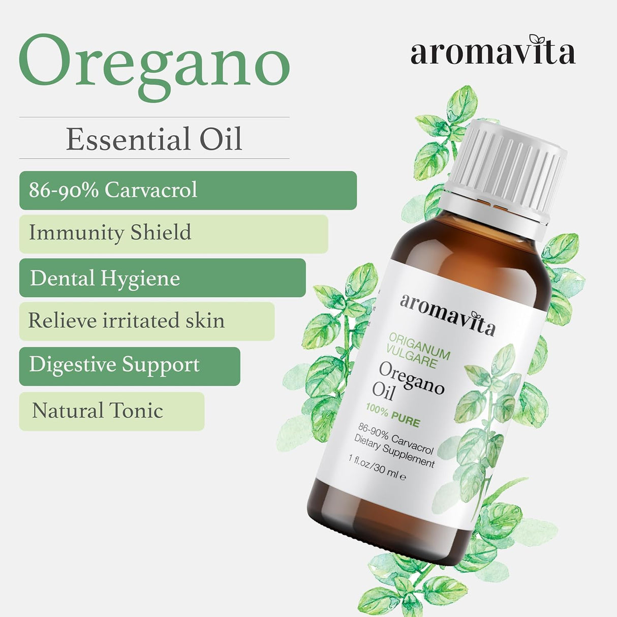 Aceite Esencial de Orégano Puro Extra Fuerte 86% Carvacrol