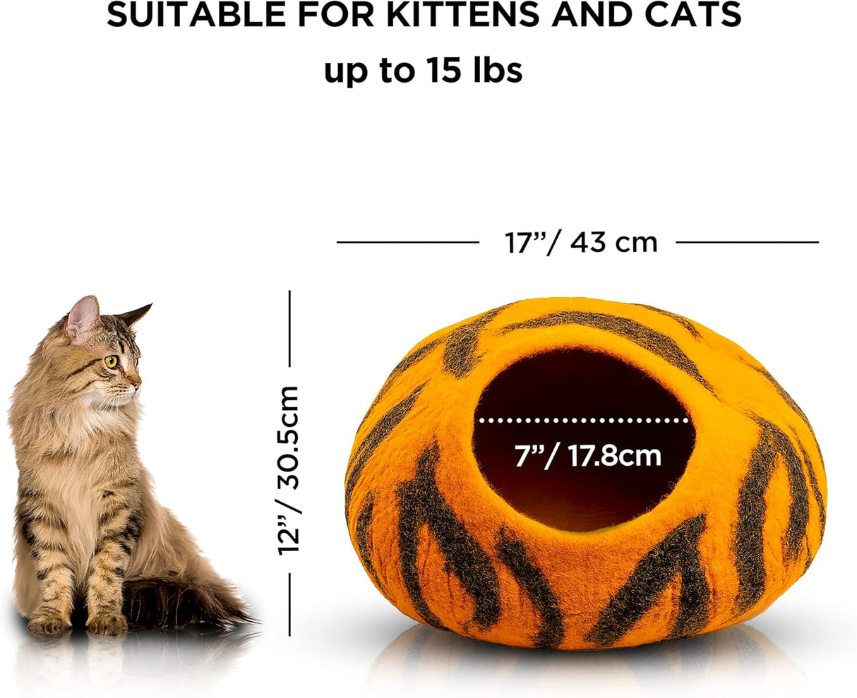 Cueva para gatos Woolygon - 100% lana merino, plegable, ecológica