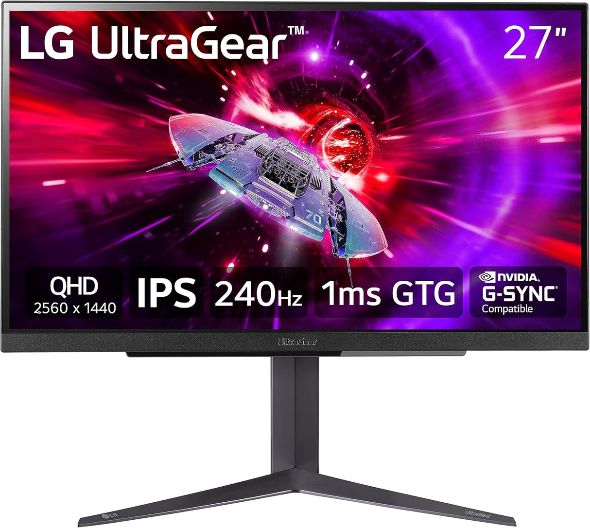 Monitor Gaming LG 27 QHD 240Hz 1ms G-SYNC FreeSync UltraGear