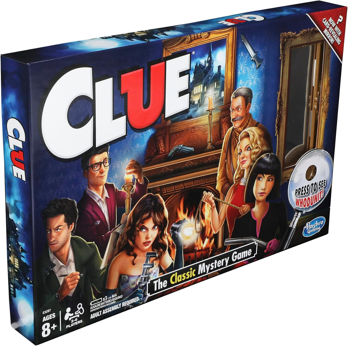 Juego de Misterio Clue de Hasbro, 2-6 Jugadores, 8+ Años