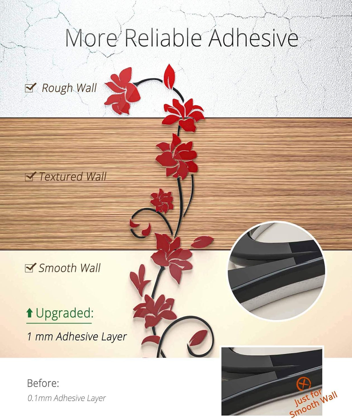 Murales 3D de Ratan, decorativos, 70x22 pulgadas, Originalidad