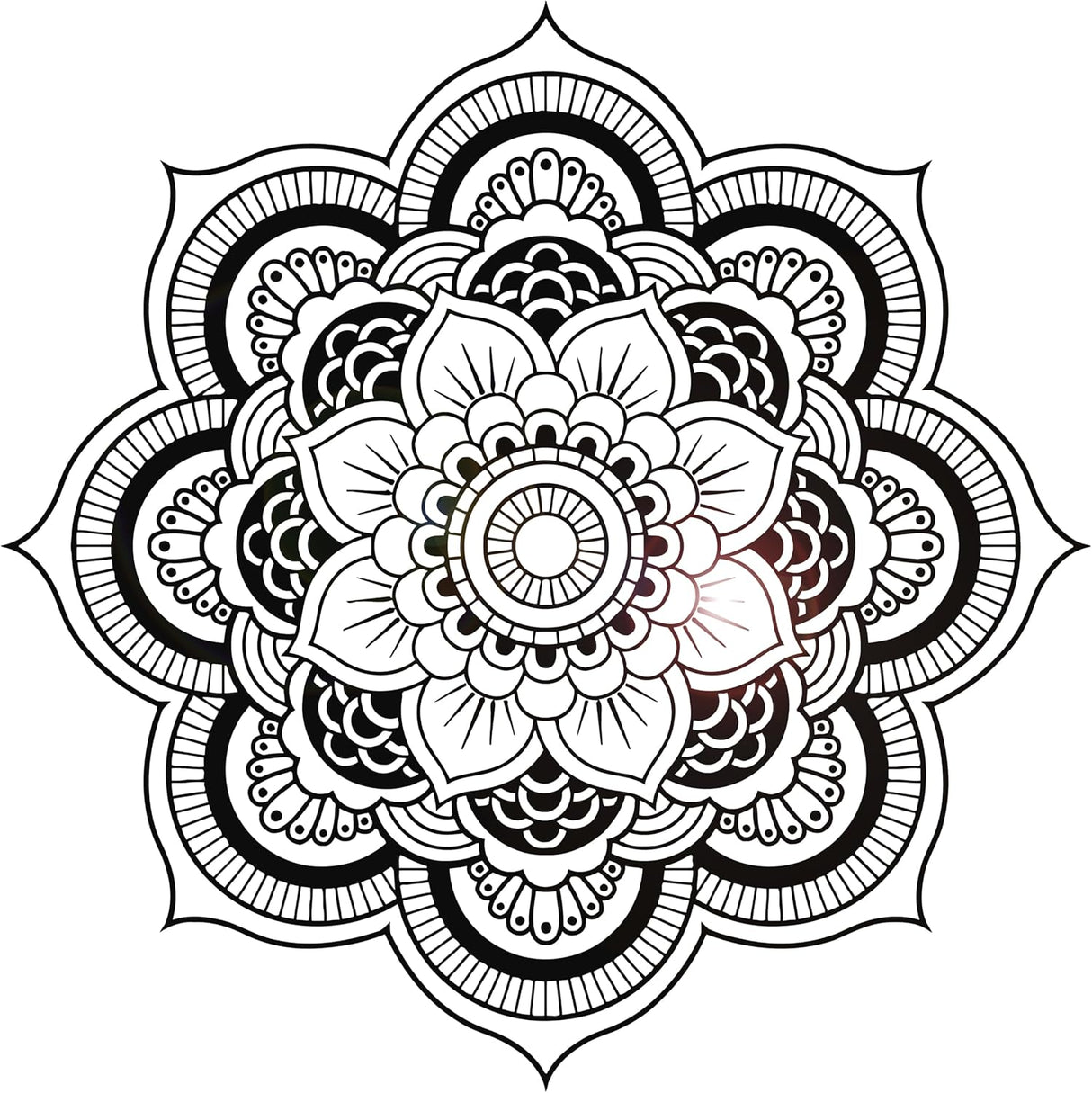 Adhesivo de Pared Mandala Decoración Floral - Modelo 119ig