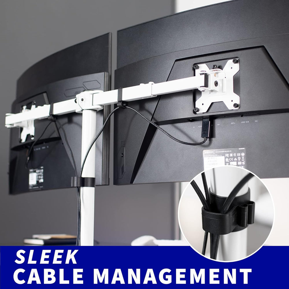 Soporte Doble para Monitor VIVO, Telescópico, STAND-TS38BW