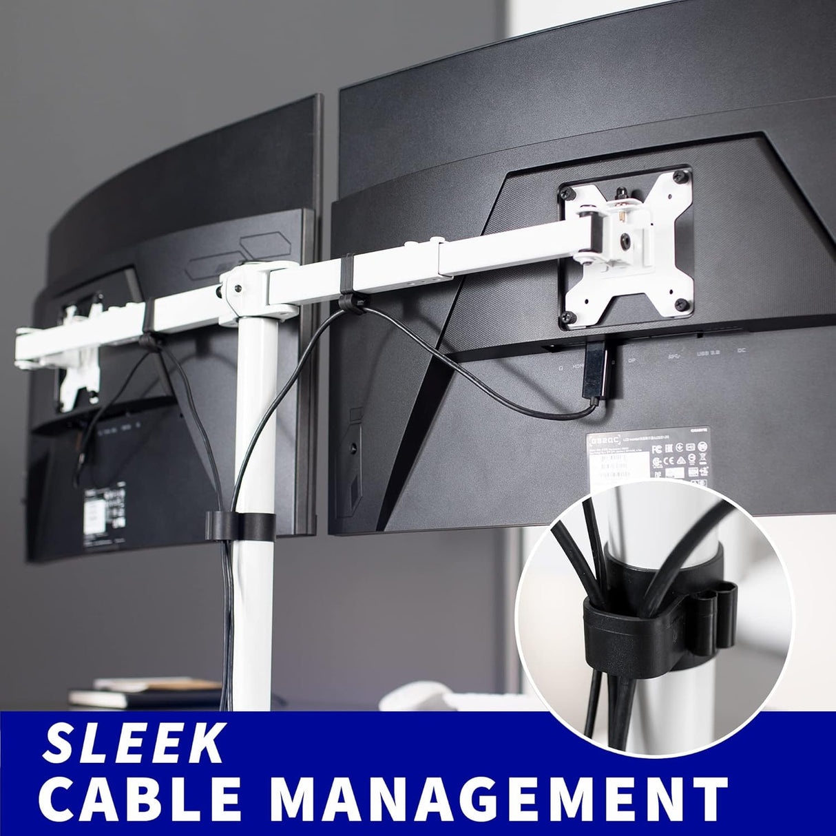 Soporte Doble para Monitor VIVO, Brazo Ajustable STAND-V002EW