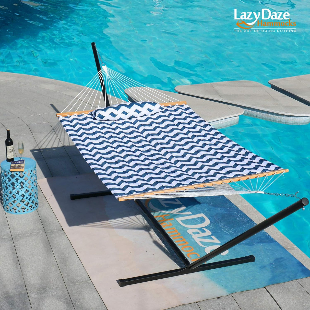 Hamaca Doble Quilted Lazy Daze, 12 FT, 450 LBS, con cojín