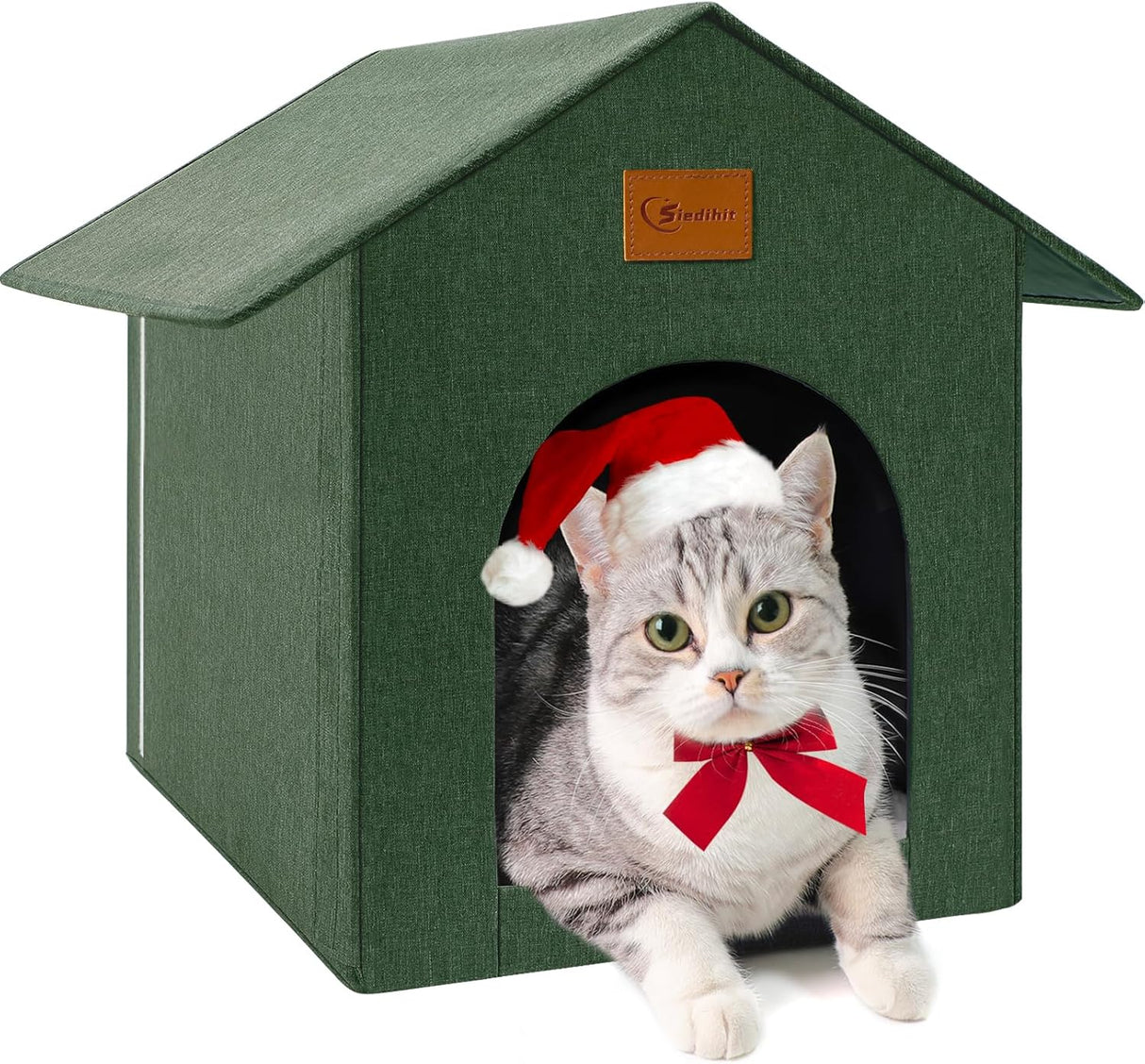 Casa para Gatos Exterior, Refugio Aislado, Fácil de Montar