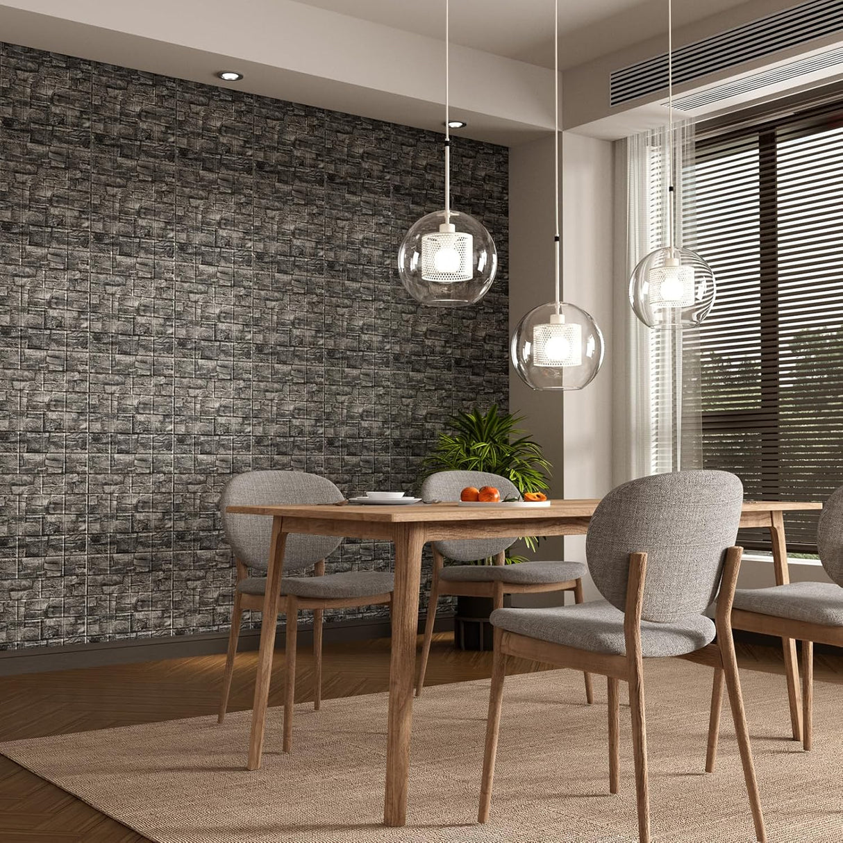 Paneles 3D autoadhesivos de ladrillo, decorativos, 20PCS