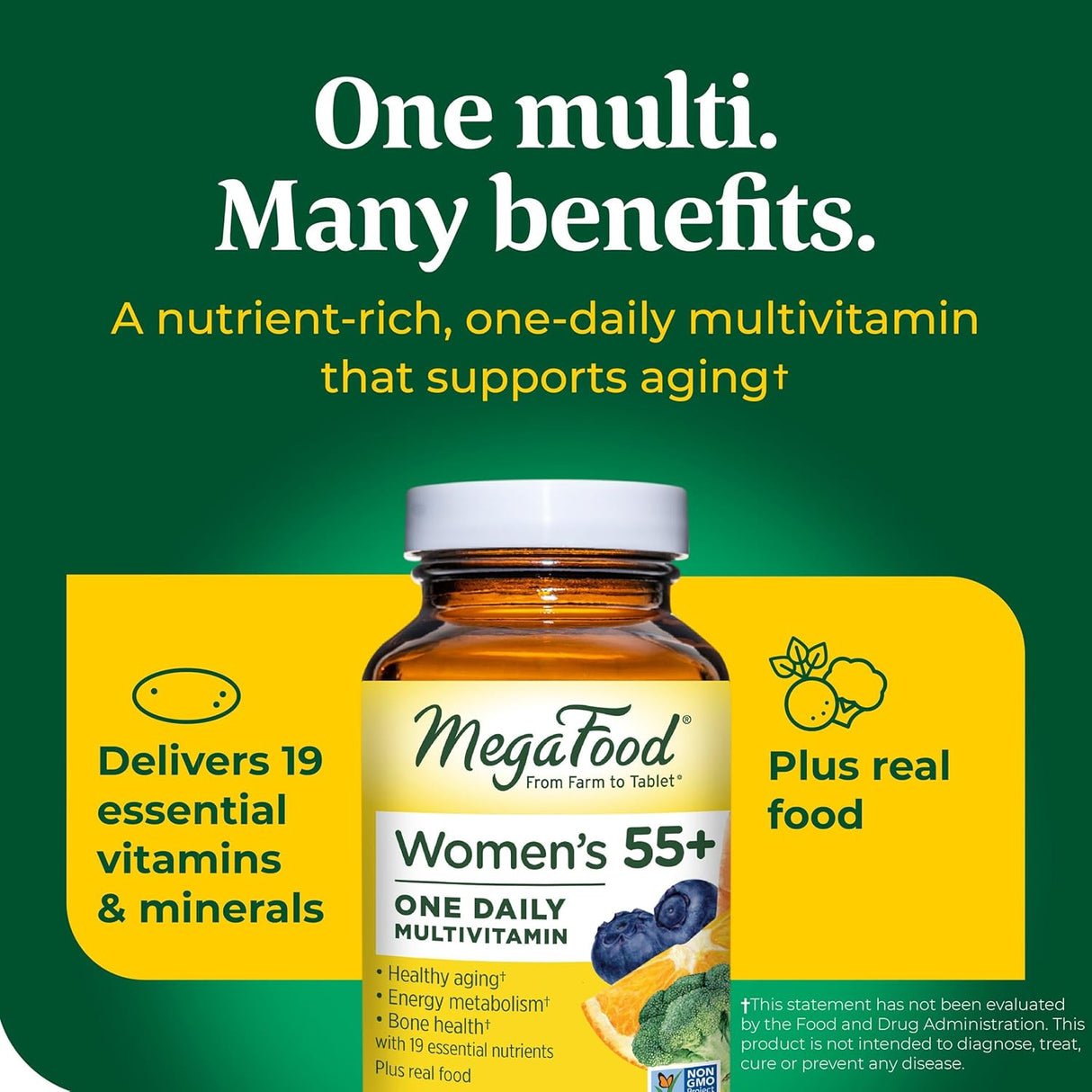 Suplemento MegaFood Mujer 55+ One Daily vitaminas B, C y D