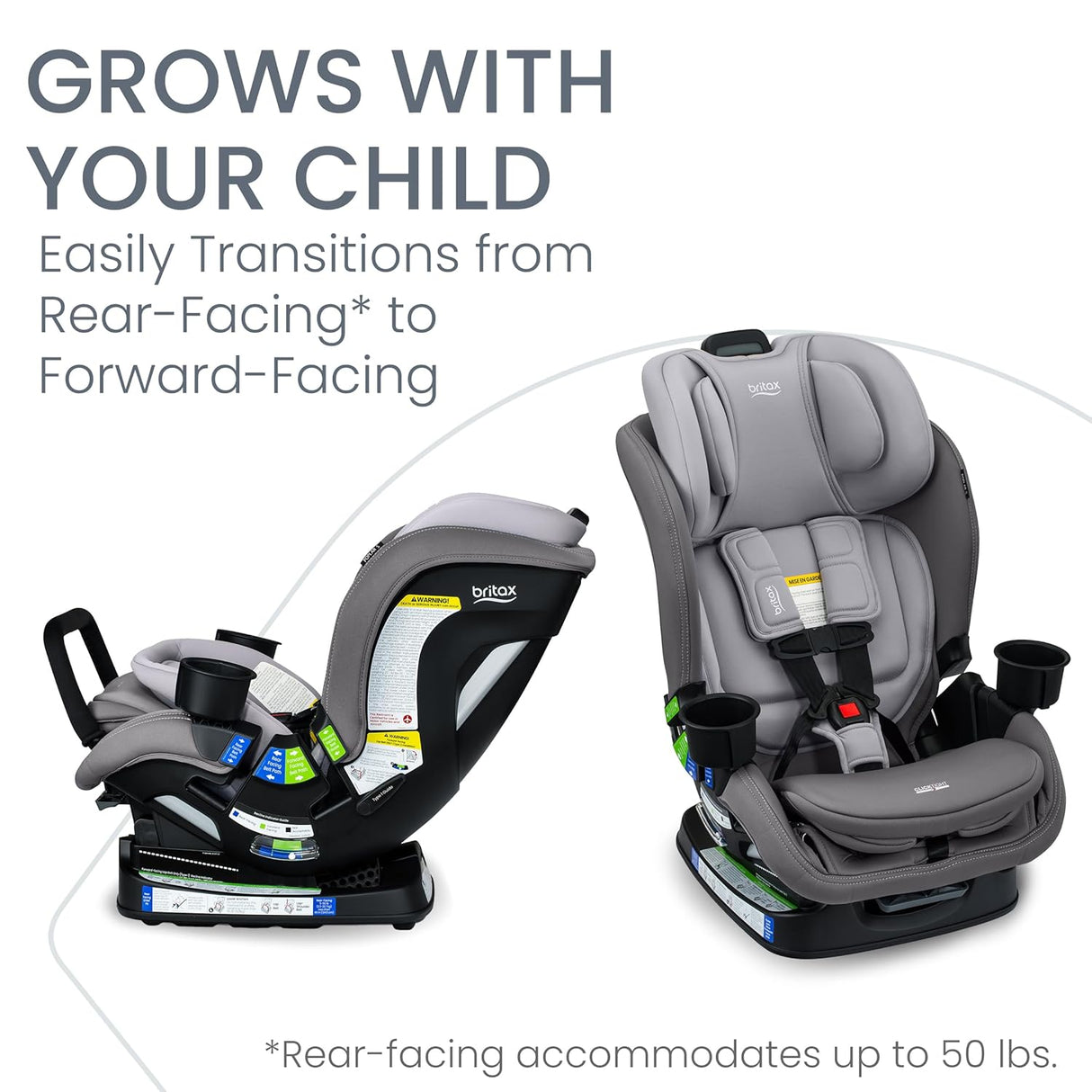 Asiento convertible para automóvil de 17 pulgadas grafito