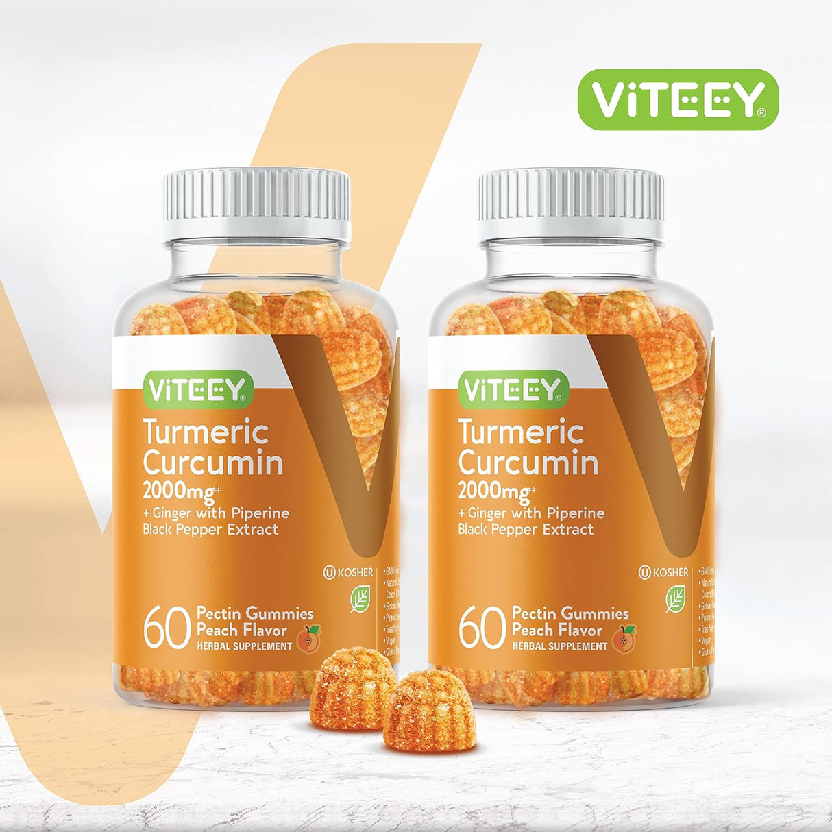 Suplementos Gomitas de Cúrcuma y Jengibre con Pimienta 60 Un