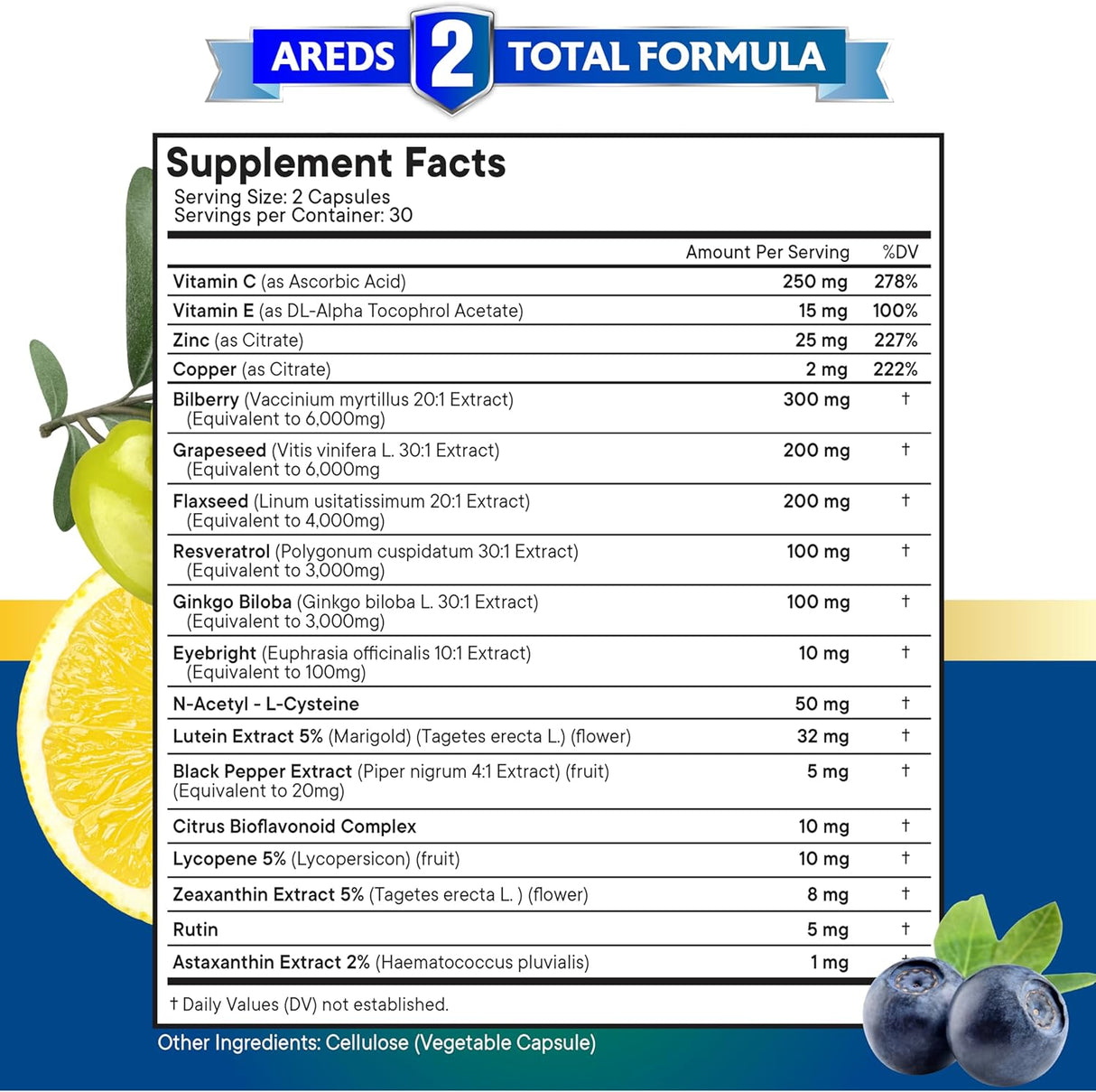 Vitaminas para la Salud Ocular con Arándano y Luteína