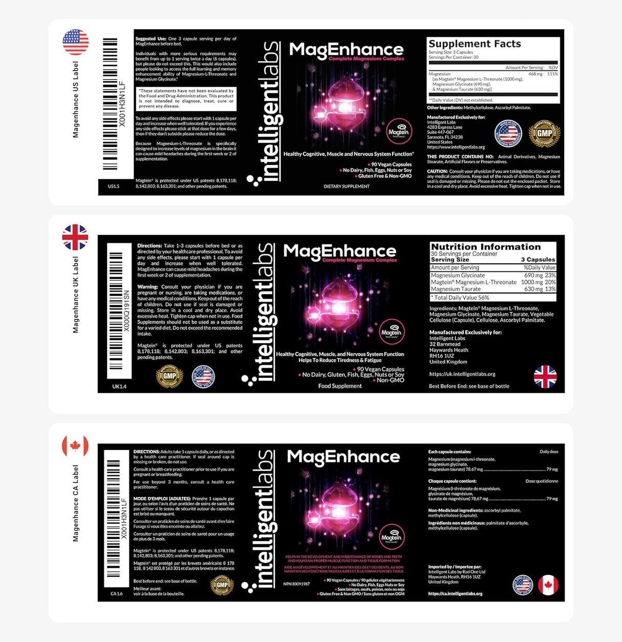 Suplementos Alimenticios de magnesio complejo de magnesio