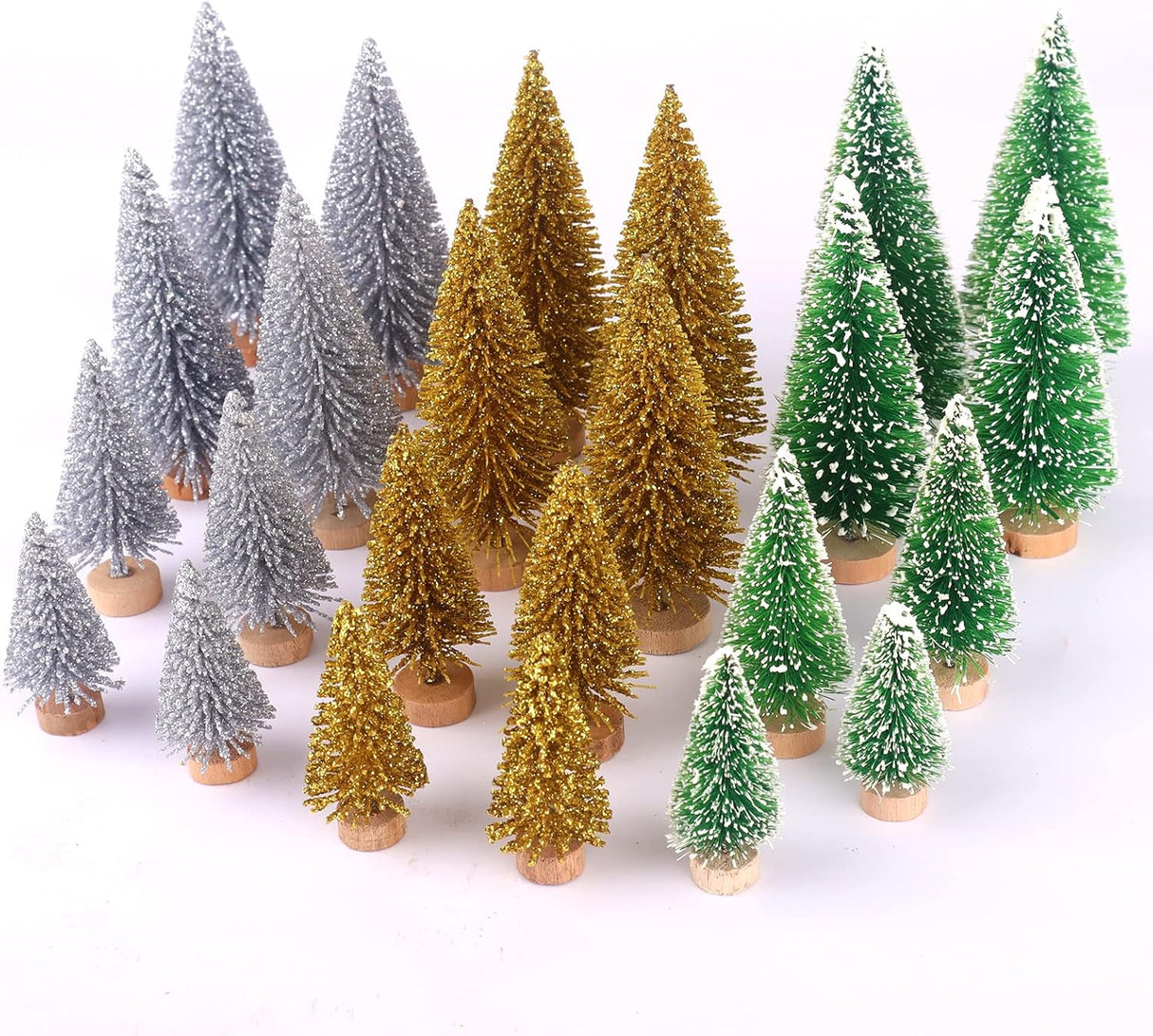 Árbol de Navidad Miniatura de Mesa, Decoración 24pcs