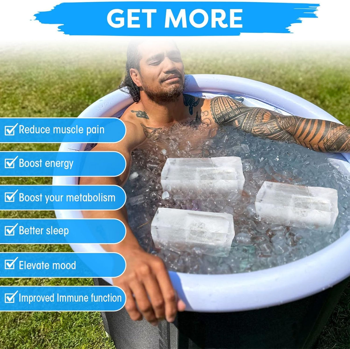 Moldes de Hielo Haldane 2PC XL, Silicona Reforzada, 6LB