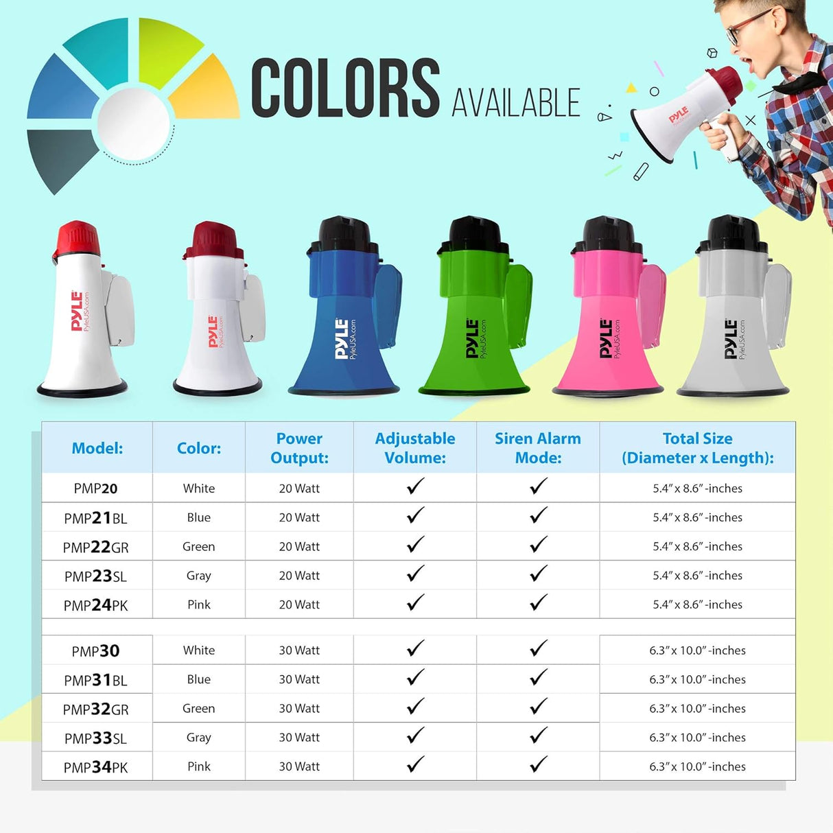 Megáfono o Altavoz compacto y portátil PYLE-PRO PMP33SL