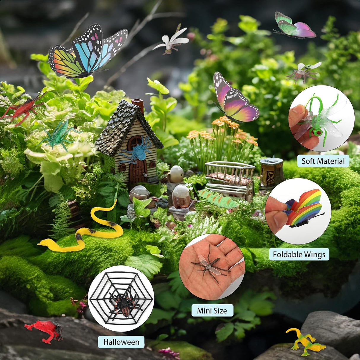 Juguetes de Insectos Falsos Coopay, 78 Piezas, Diversión y Educación