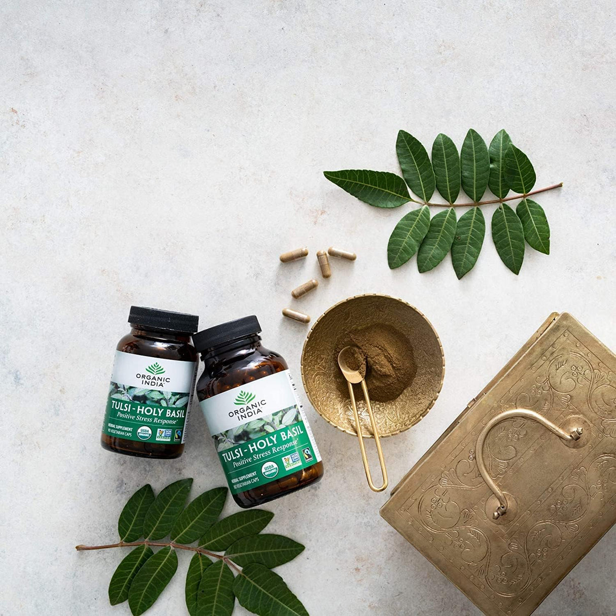 Cápsulas de Albahaca Sagrada - Extracto y Hoja, Vegano