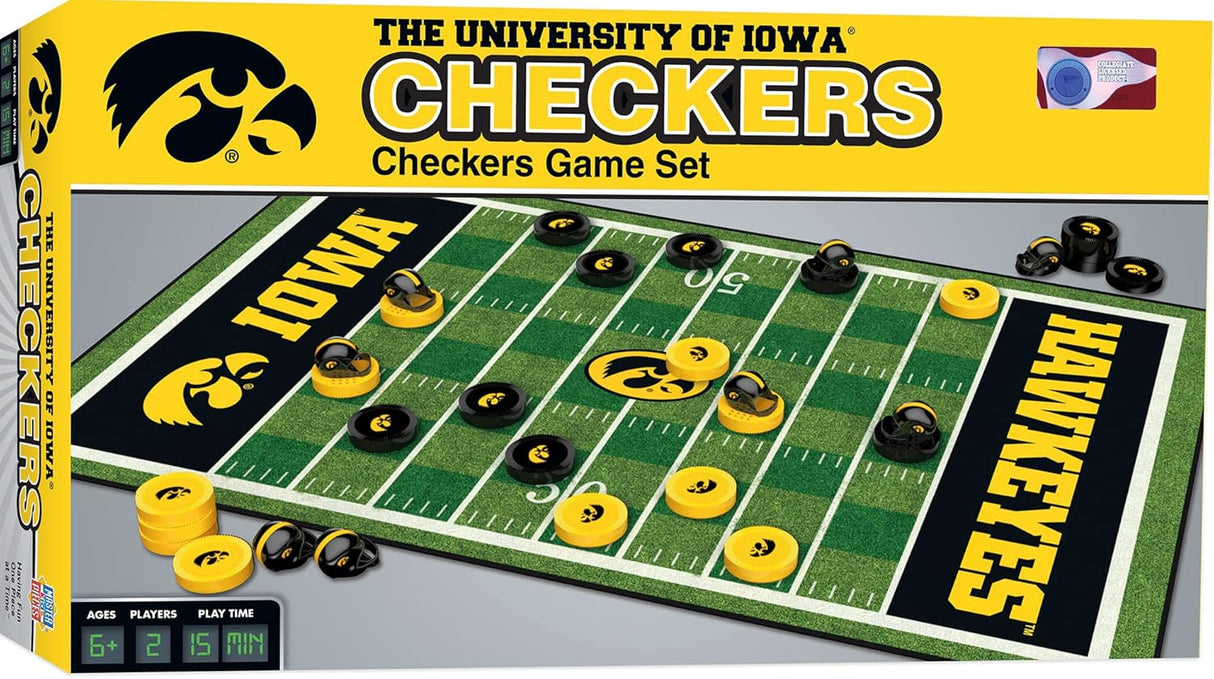 Juego de Damas Iowa Hawkeyes de MasterPieces, 13 x 21