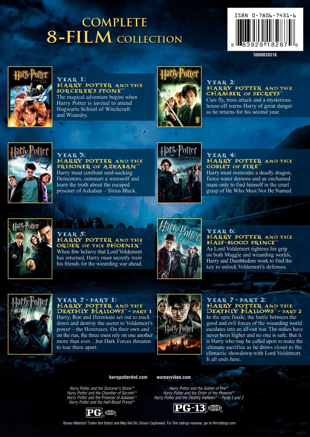 Harry Potter: The Complete 8-Film Collection