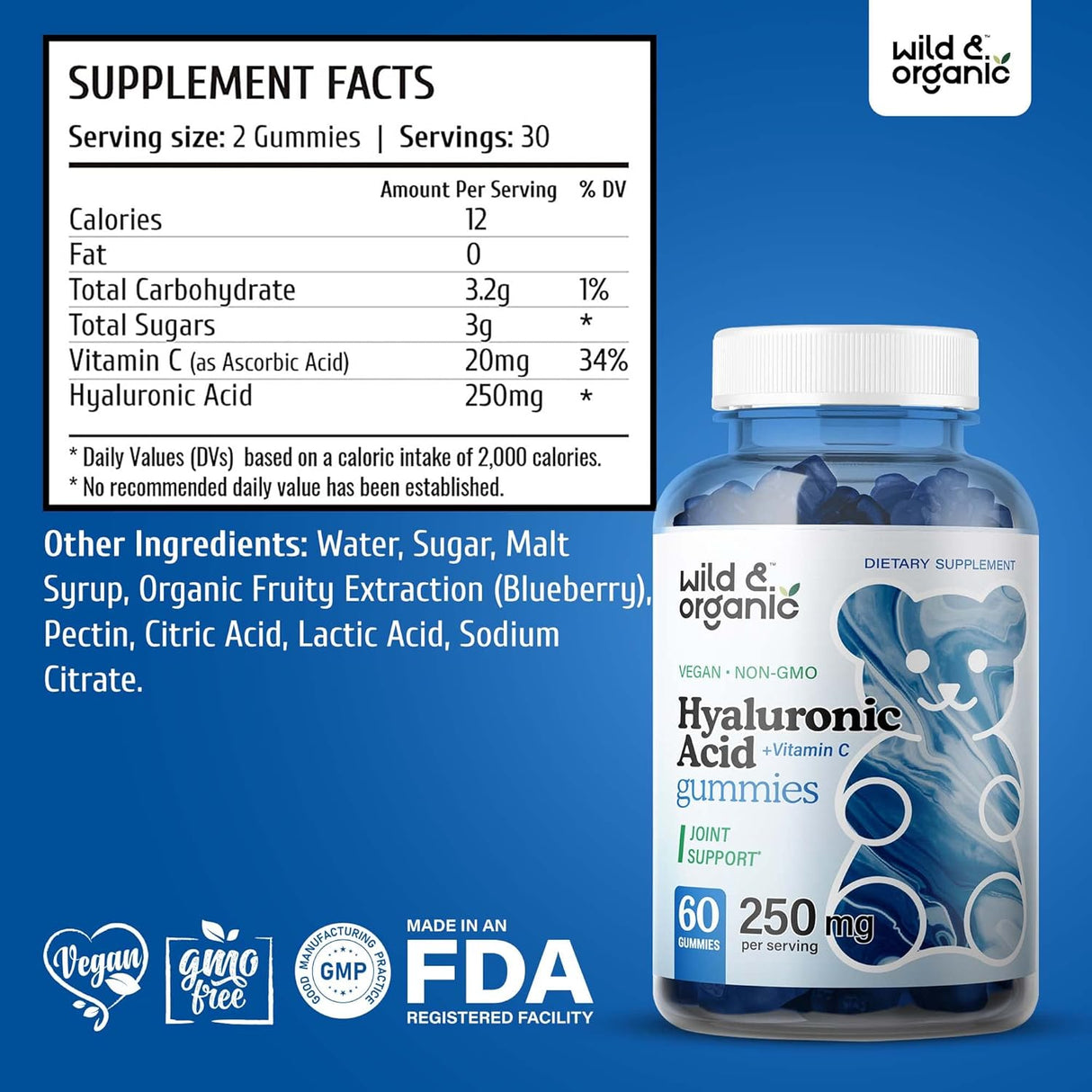 ácido hialurónico con vitamina C –Apoya la la piel