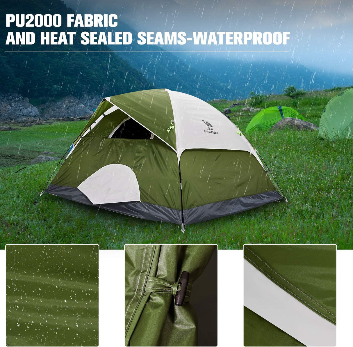Tienda de campaña CAMEL CROWN para 2-5 personas, ligera y waterproof