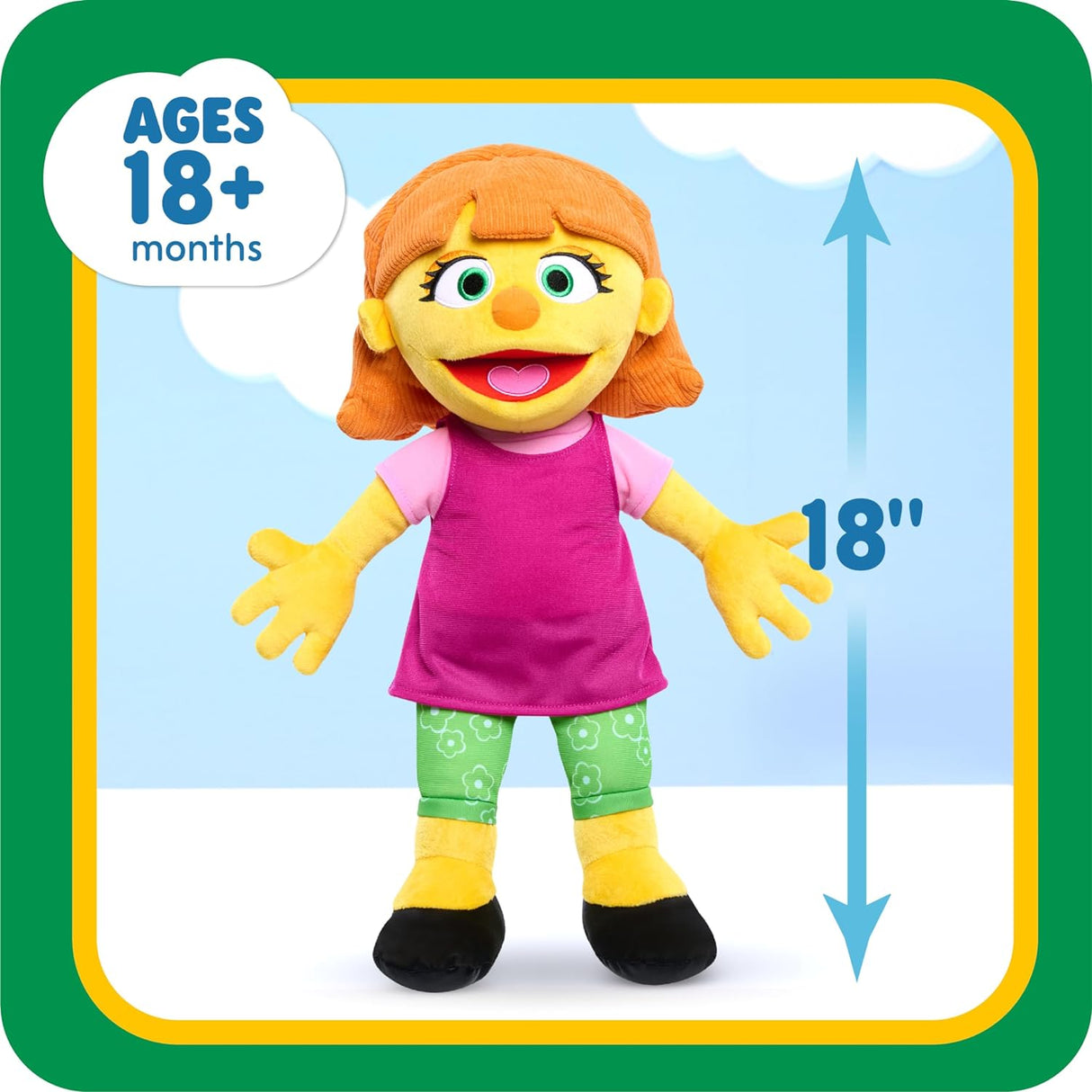 Muñeca Julia Grande de Peluche 18 - Sesame Street, Suave y Jugar