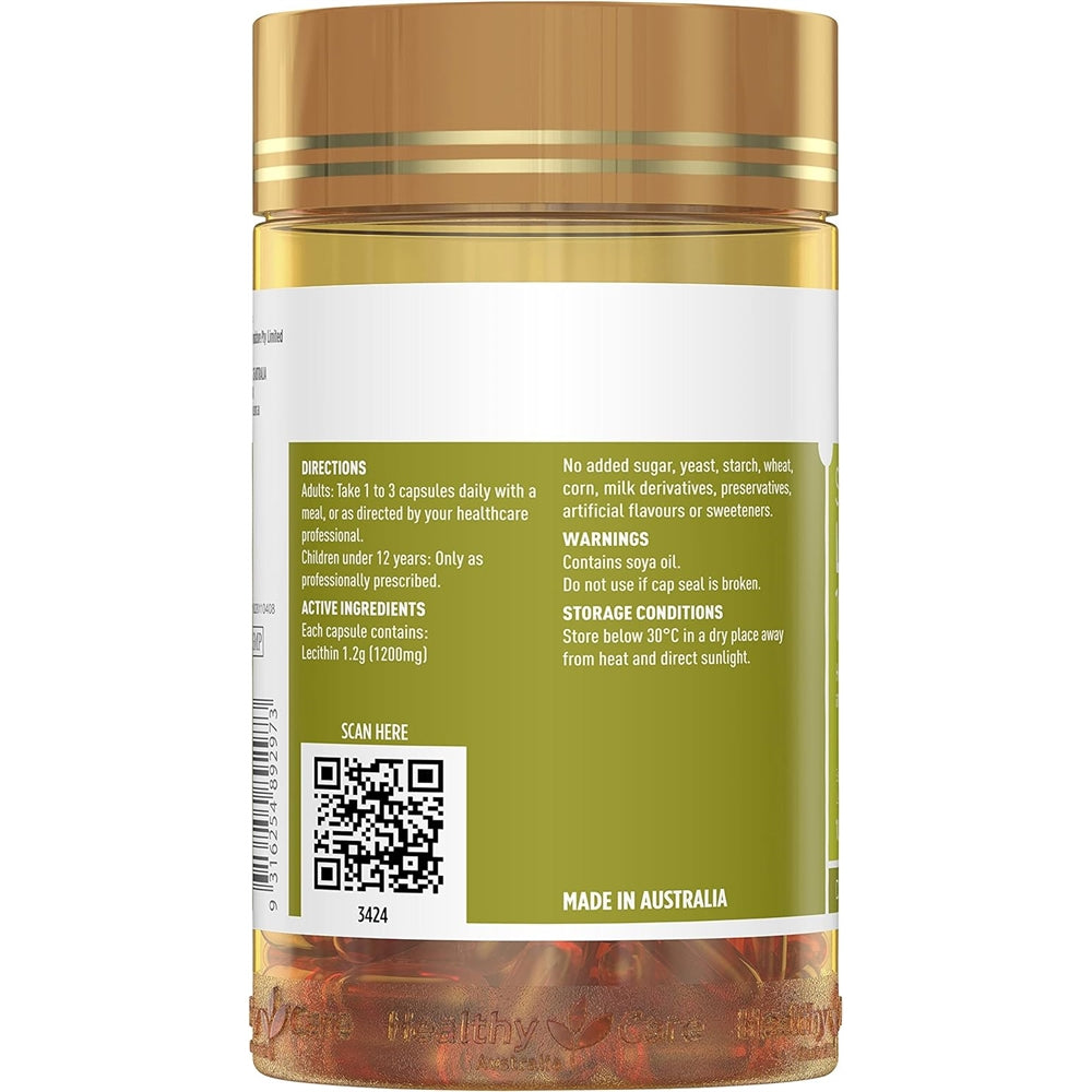 Suplementos Lecitina 1200mg 100 caps aceite de pescado