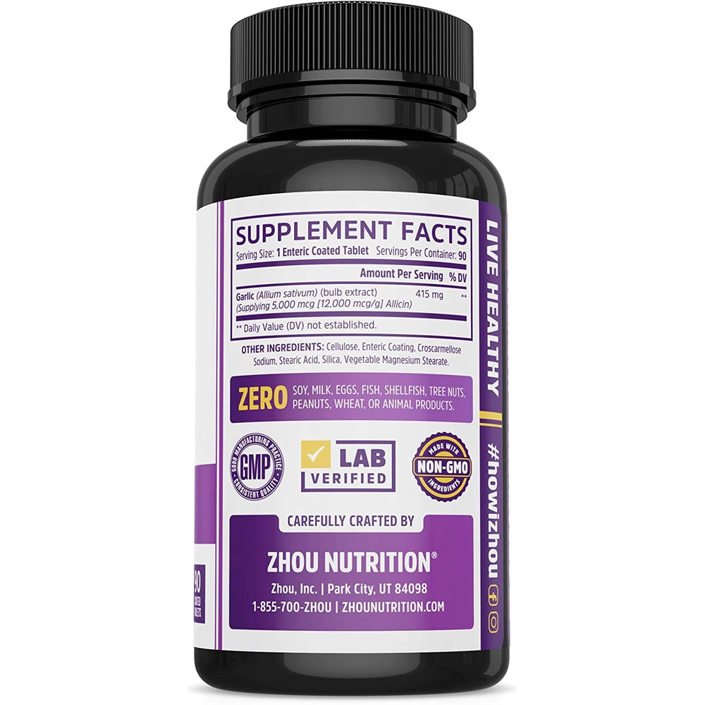 Suplementos Ajo extra fuerte con alicina de inmunidad