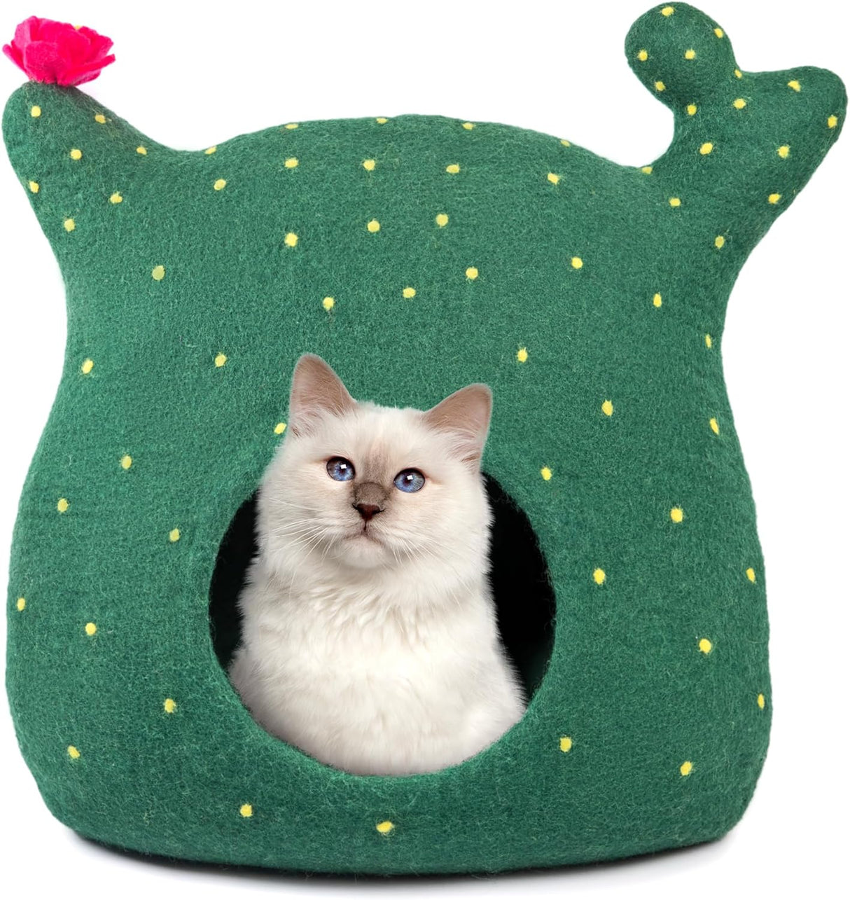 Cueva para Gato de Lana Merina - Woolygon - Ecológica y Plegable