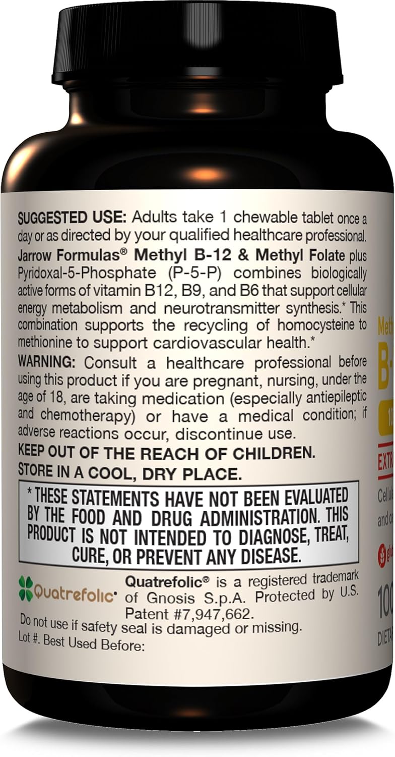 Suplemento Methyl B-12 5000 mcg Jarrow Formulas, 60 tabletas