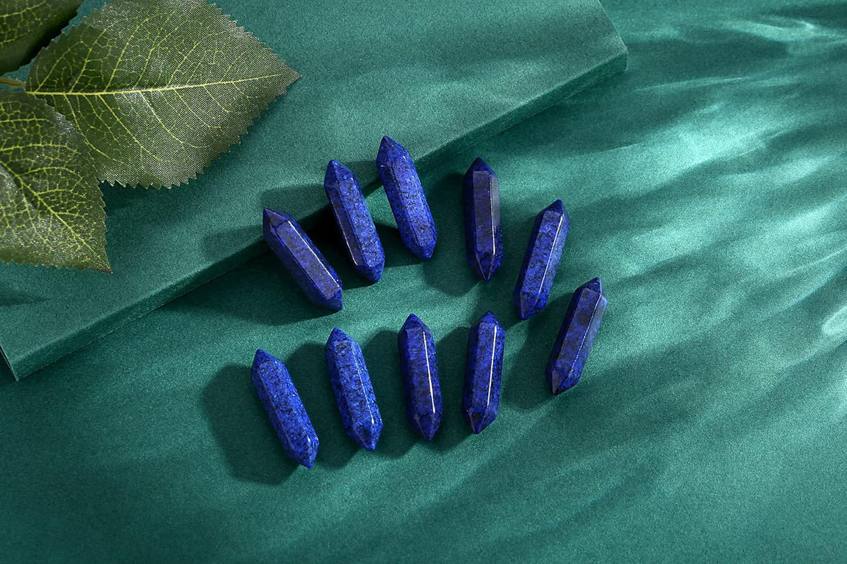 Varitas de Lápiz Lázuli para Reiki y Meditación, Hexagonales