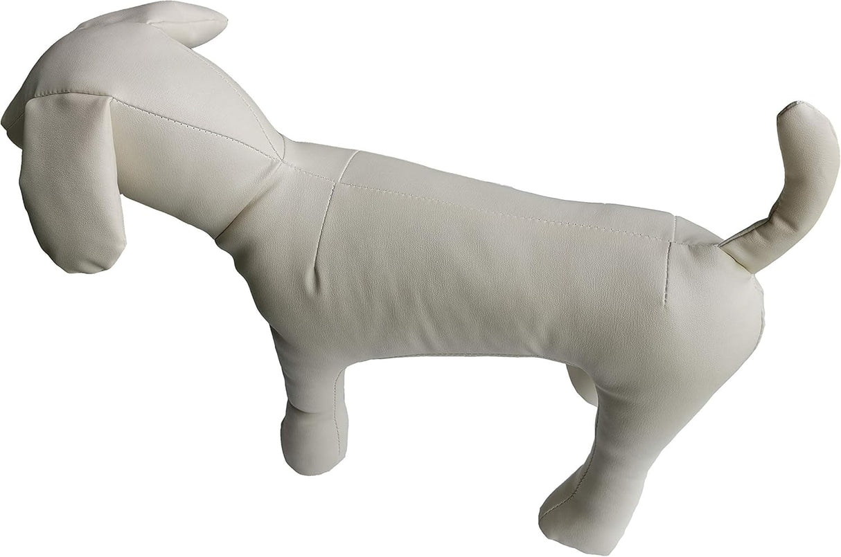 Maniquí de perro de cuero Vedem, tamaño S, modelo Sitting