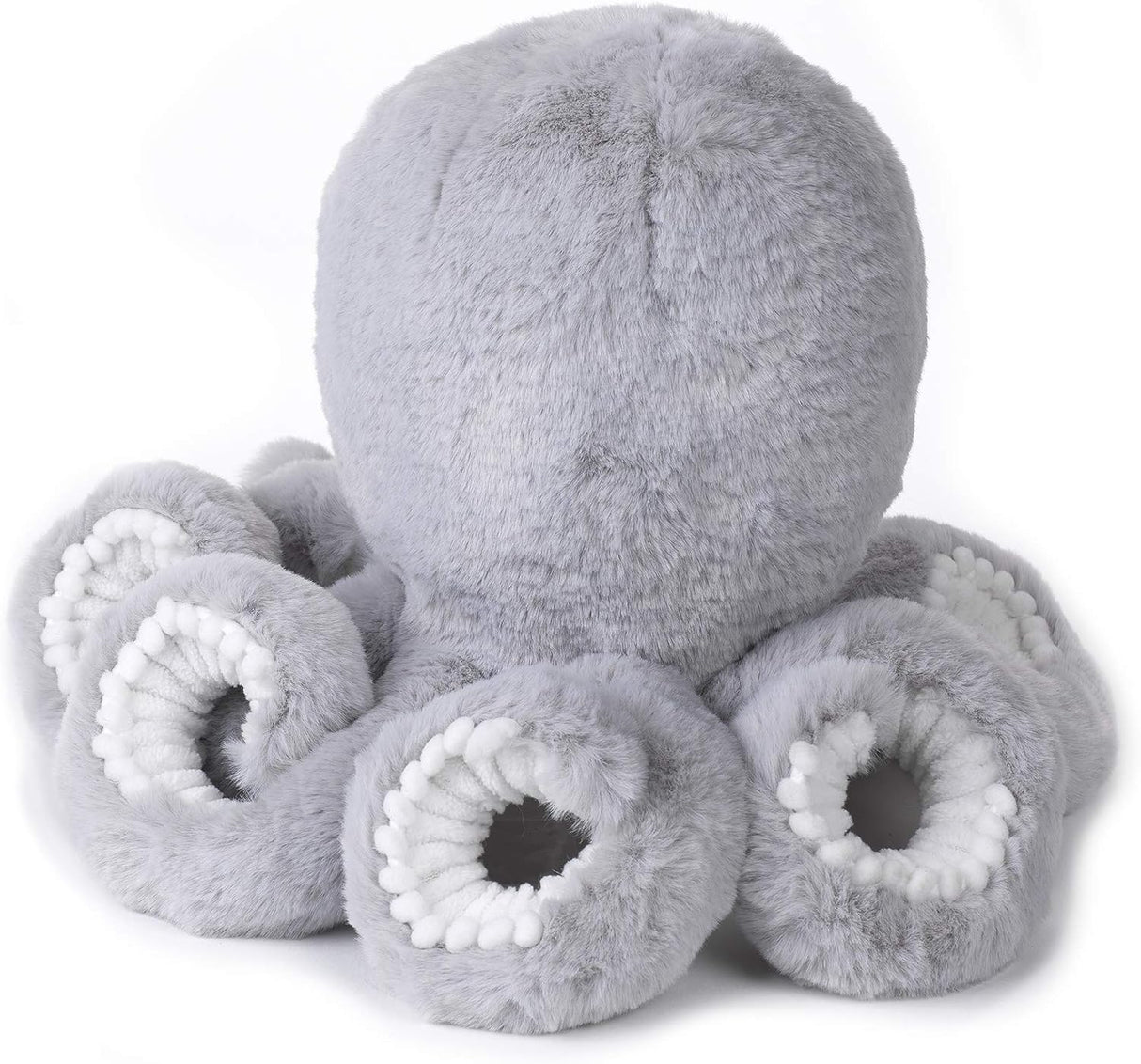 Lambs & Ivy Juguete de peluche de pulpo gris de peluche azul océano - Inky