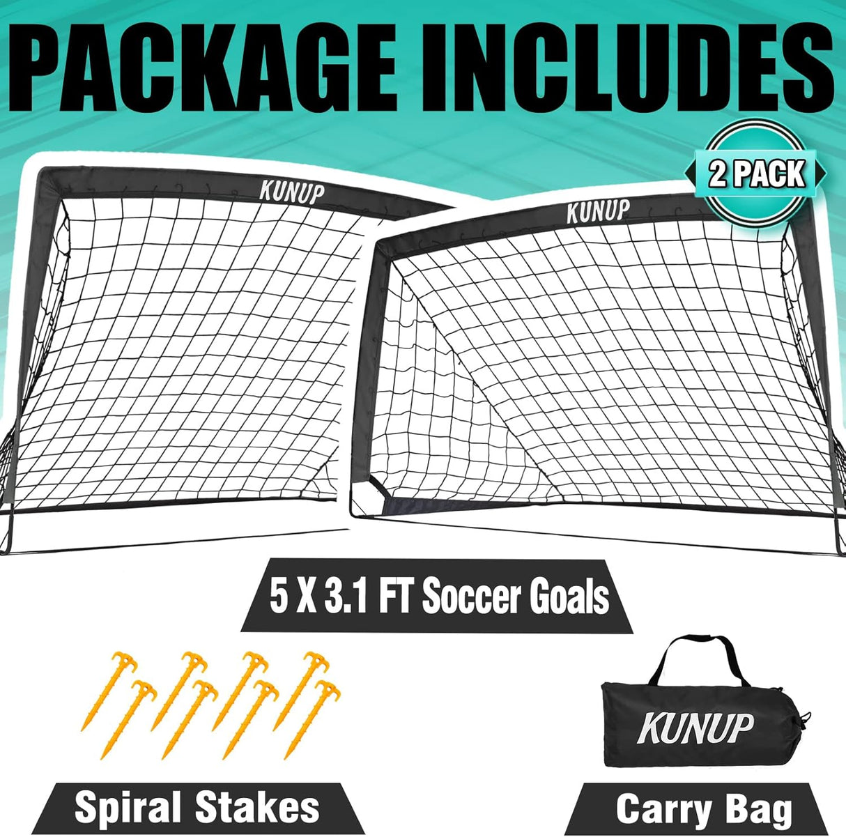 Porterias de futbol portatil y desarmable para niños