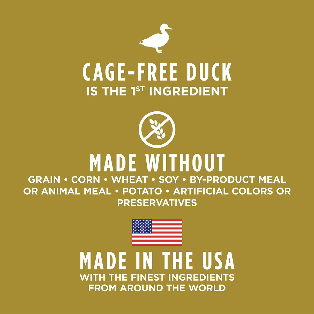 Instinct Ultimate Protein Free Cage Free Duck Recipe Alimento seco natural para gatos, bolsa de 4 libras