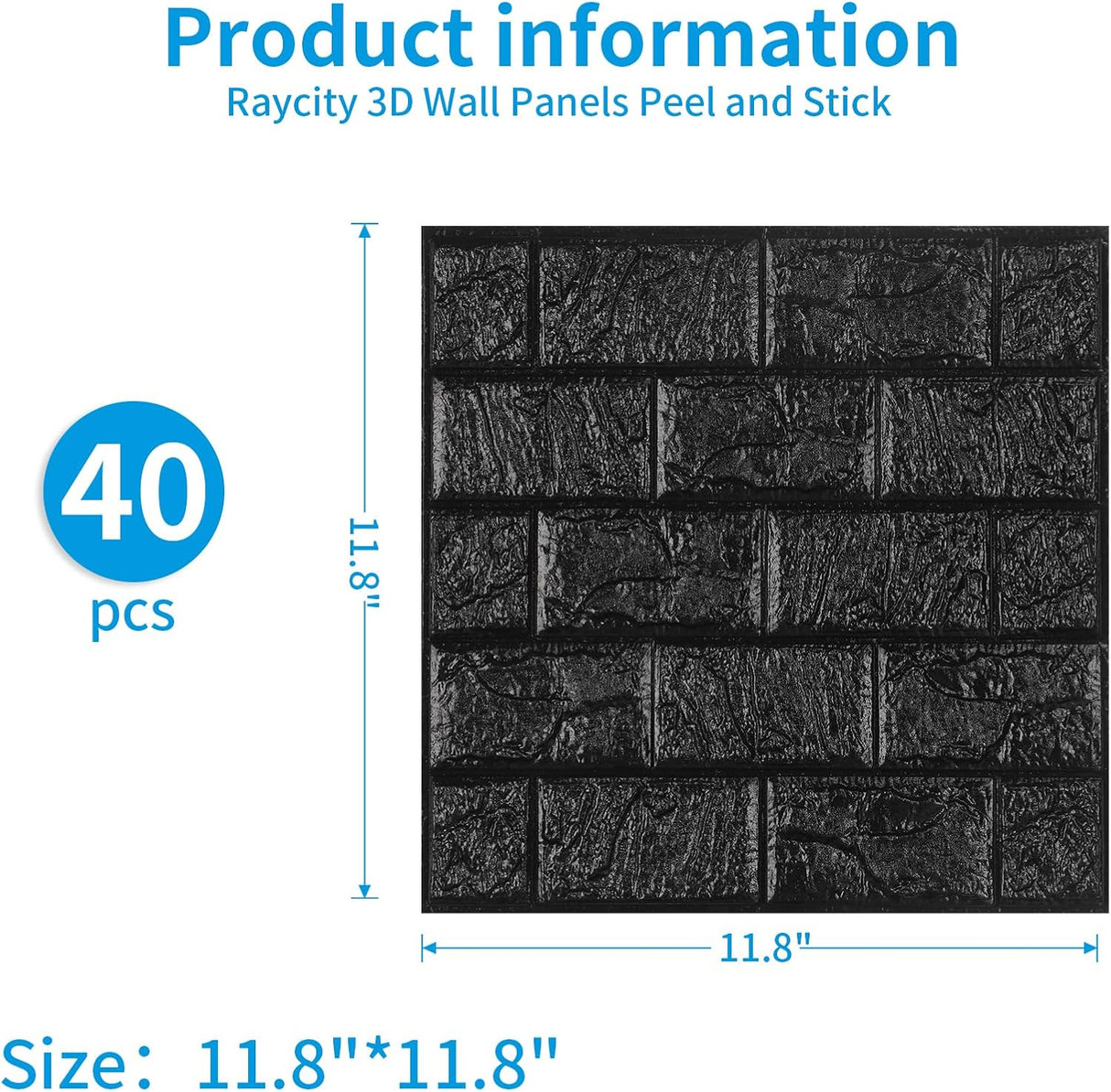 Paneles 3D Autoadhesivos Foam 40 PCS para Decoración Interior