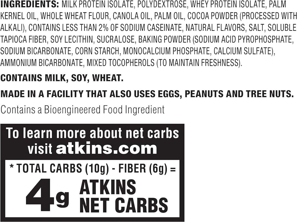 Obleas fritas de proteína sabor chocolate, alta en fibra, 5u