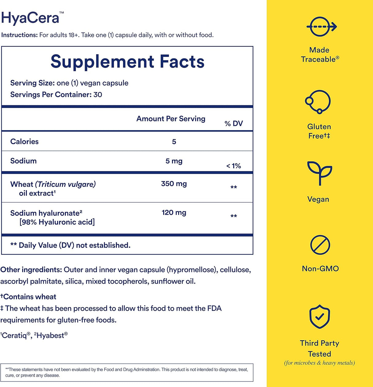 Suplemento para la piel ácido hialurónico glicolípidos