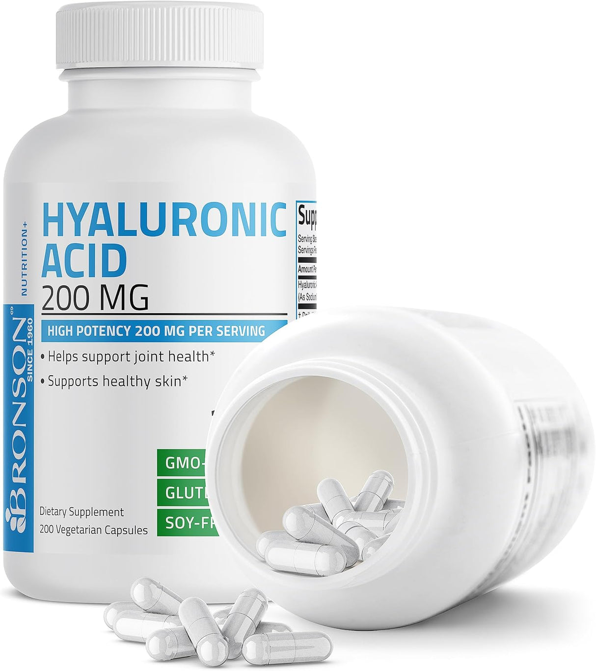 Bronson Ácido hialurónico 200 mg de alta potencia