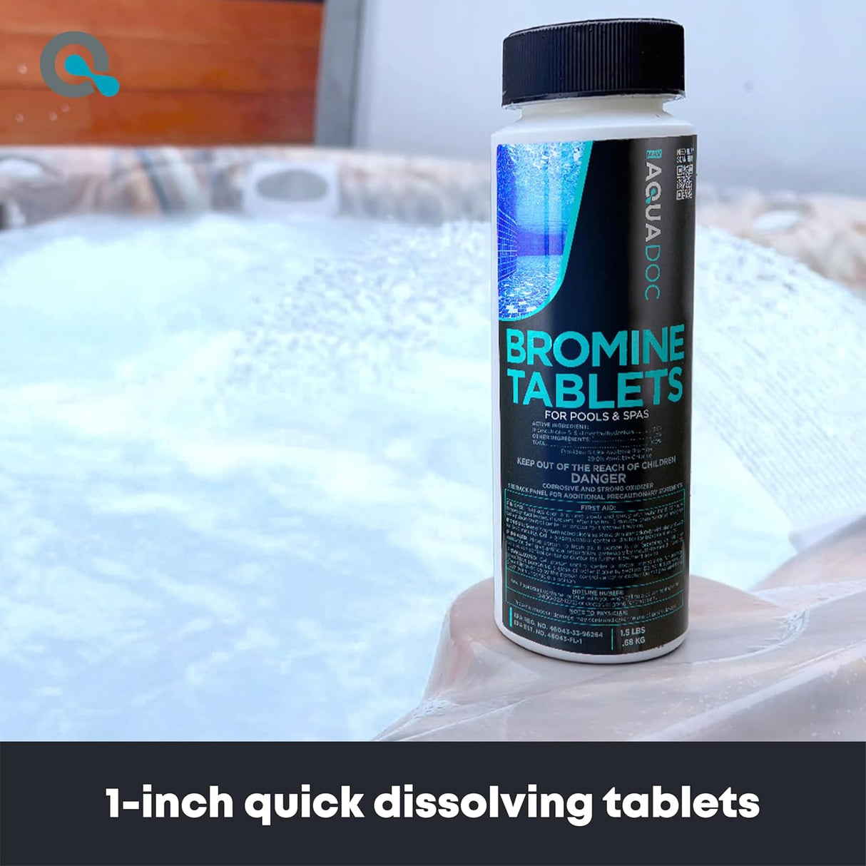 Tabletas de Bromuro AquaDoc 1.5lbs para Hot Tub y Spa