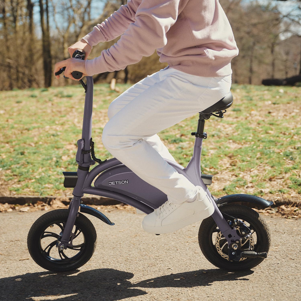 Bicicleta eléctrica Jetson Bolt, fácil de plegar, hasta 15.5 MPH