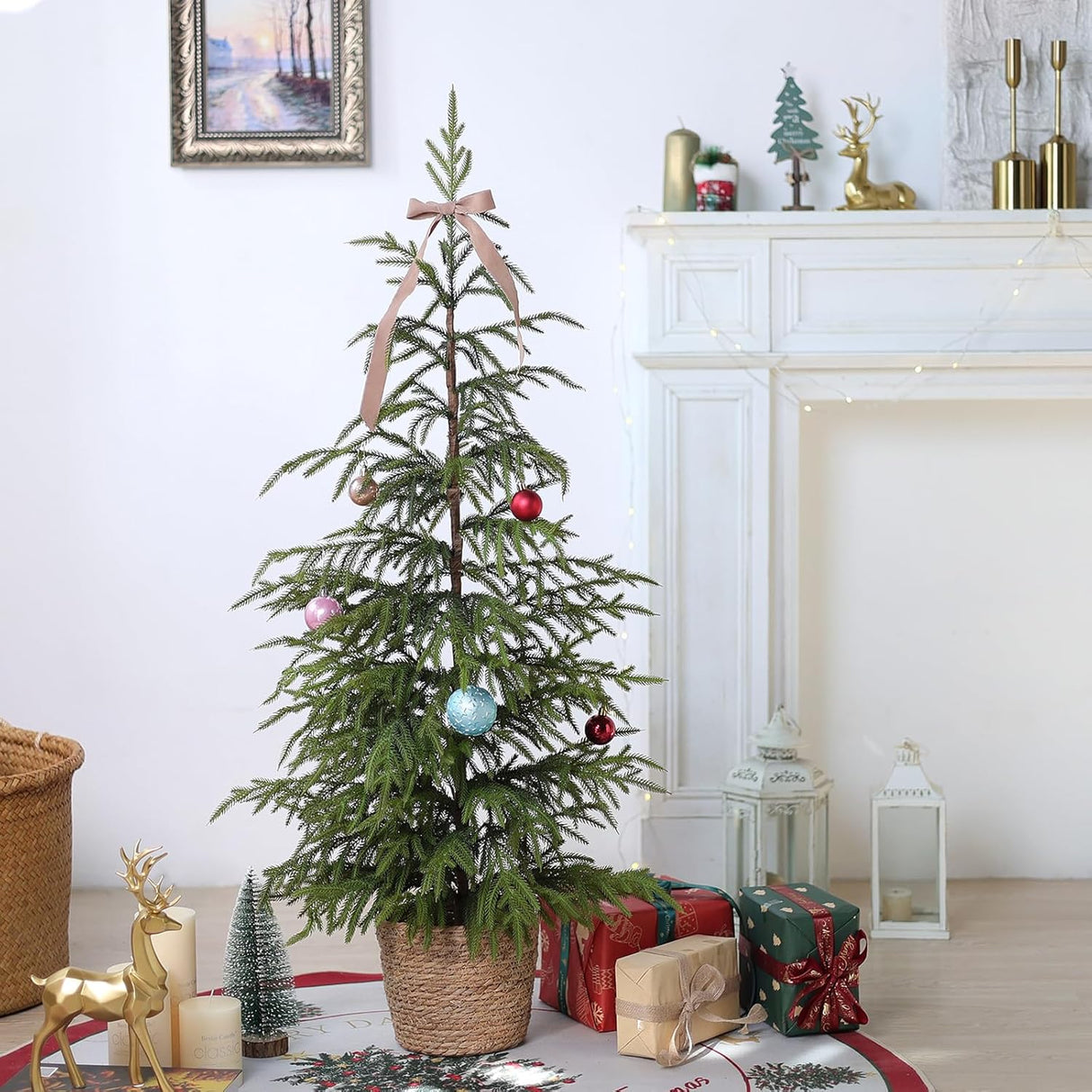 Árbol de Navidad Norfolk Artificial - 4ft Decoración Navideña