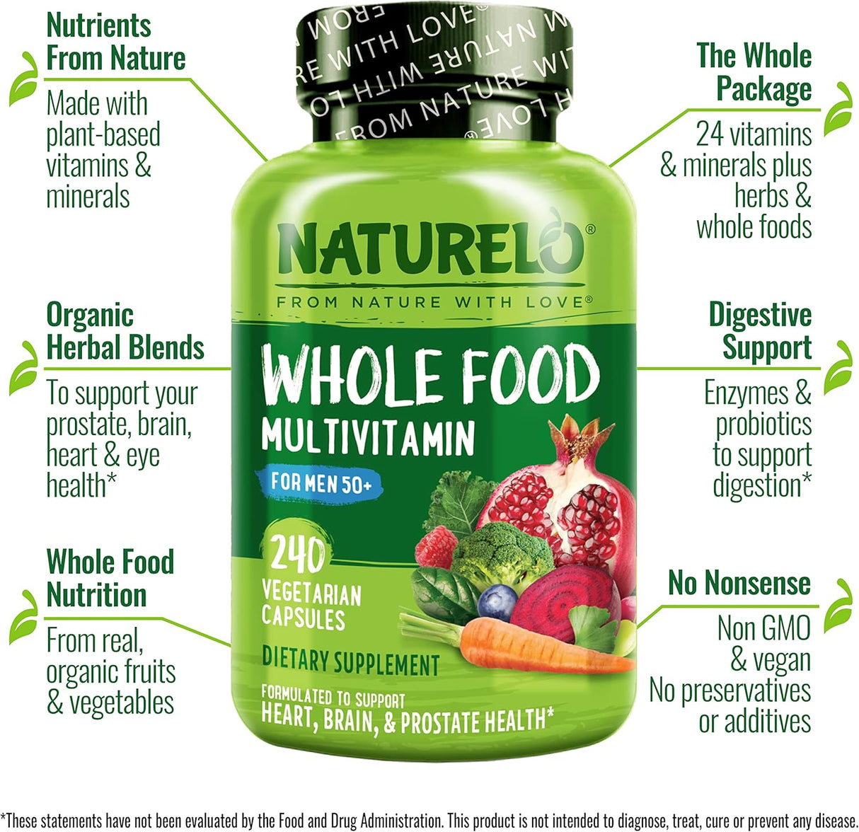 Suplemento Multivitamínico integral para hombres de 50 años