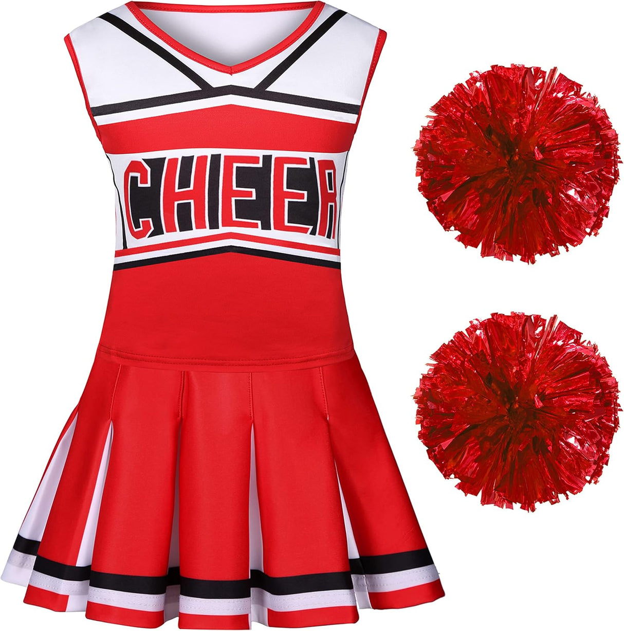 Disfraces de animadora para niñas rojo talla 8 9