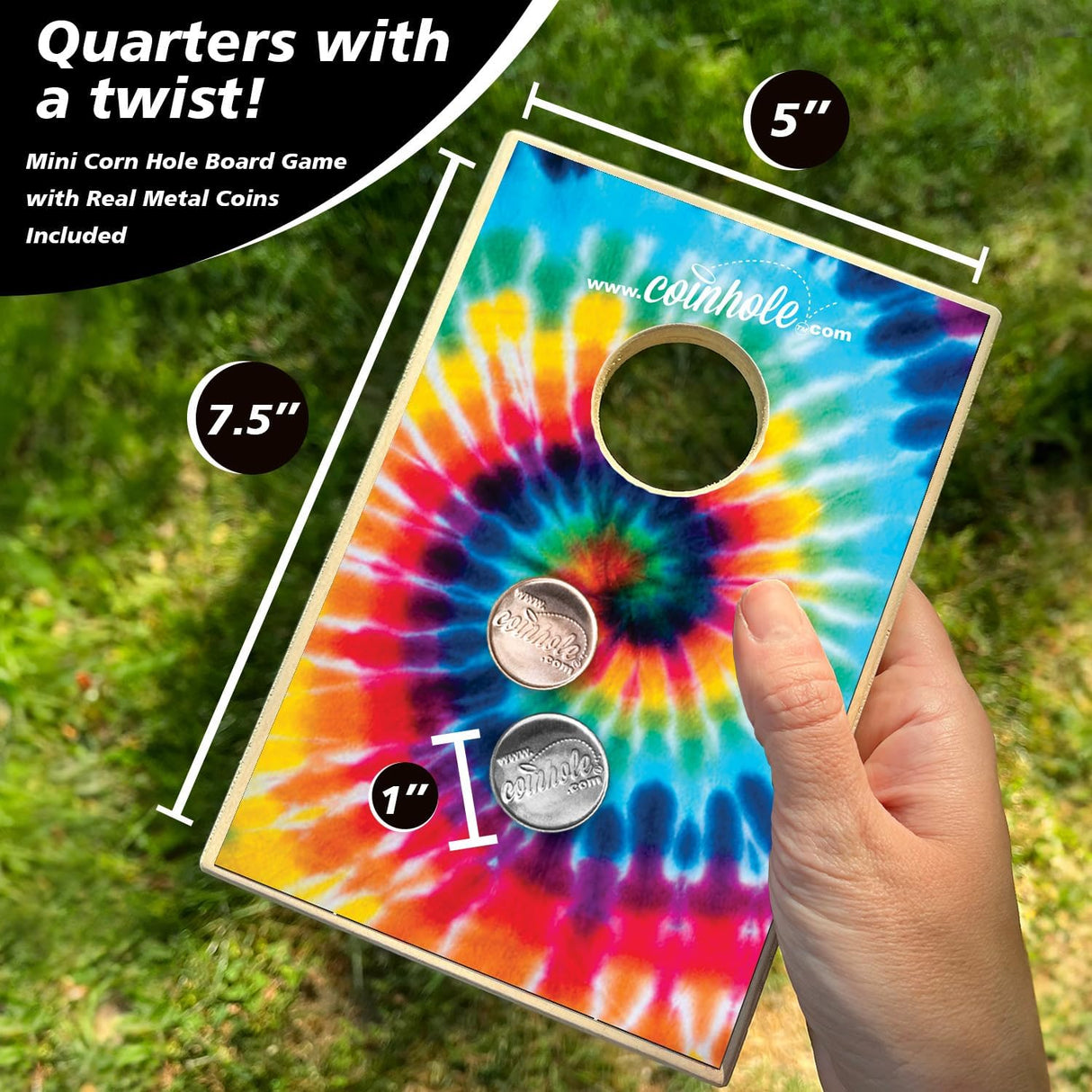 Juego de Mesa Coin Bouncing Party | Cornhole Viaje | Solo Tablero