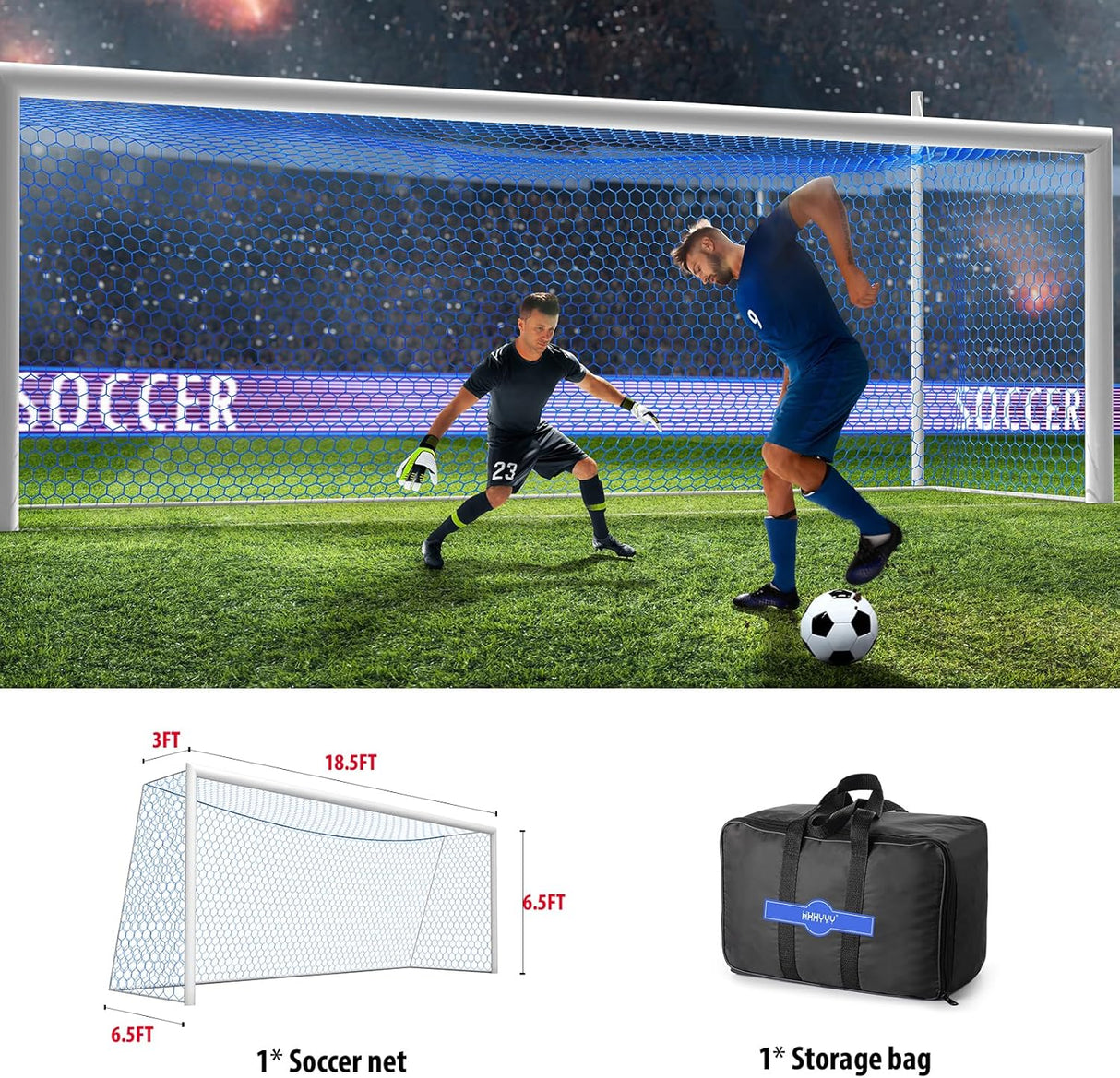 Reemplazo de Red de Portería de Fútbol Calidad Profesional