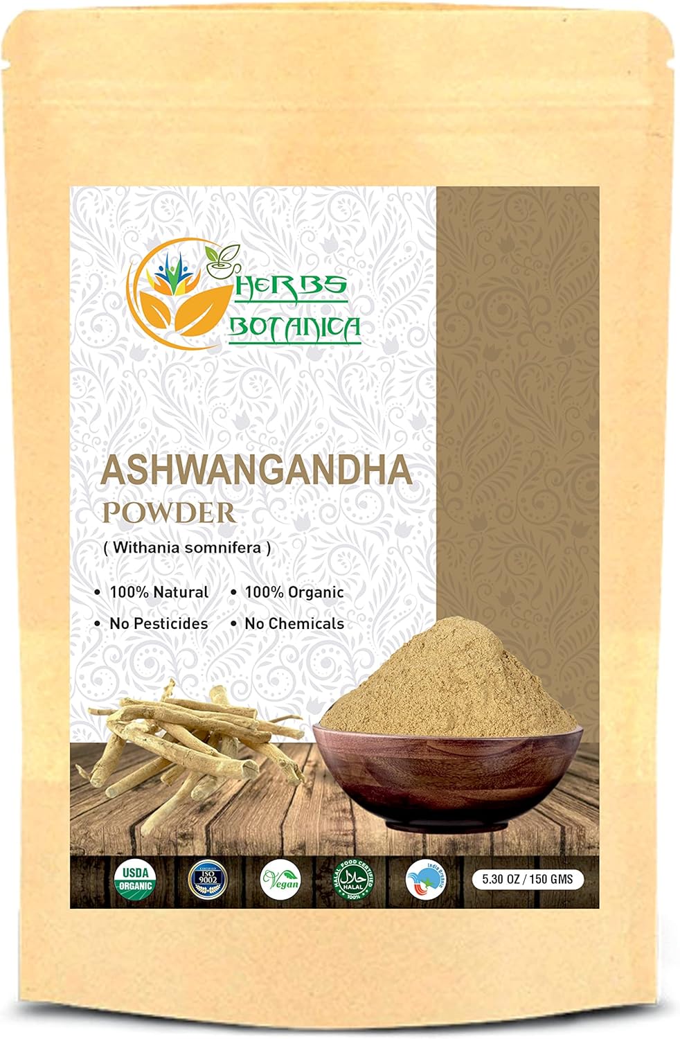 Polvo Orgánico de Raíz de Ashwagandha, Suplemento Ayurvédico