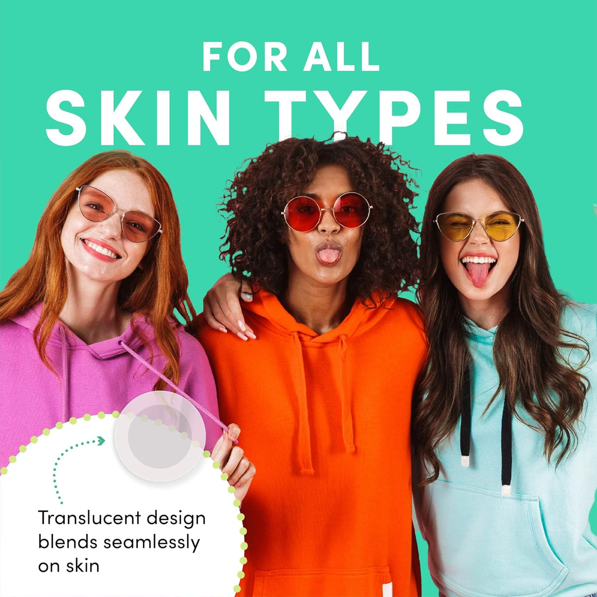 Parches de espinillas para cara paquete de 24 Dots for Spots